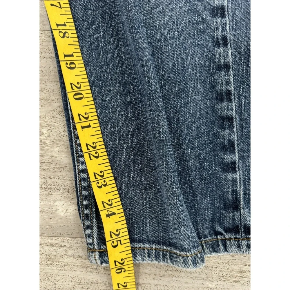 Travis Mathew Mens Jeans 32x26 Blue Distressed Mid Rise Straight Leg